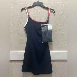 Sincerely Jules Navy Active Cutout Tennis Dress with Shorts NWT M